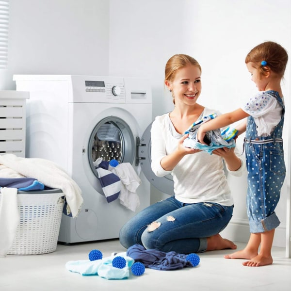 6-pack Torktumlarebollar, Återanvändbara Torktumlarebollar, Torktumlarebollar Tvättsnöre för Tvättmaskin