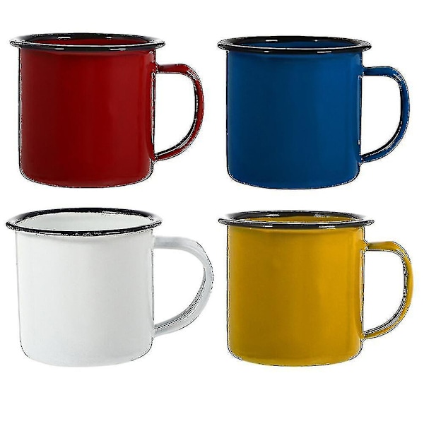 4 st. Emaljmugg Vintage Camping Muggar Vattenmuggar Camping Kaffe Mjölk Muggar WG