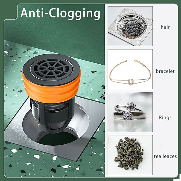 Anti-backflow golvavlopp, magnetisk levitation luktfri, duschhandfat backventil, envägs avloppsavtätningsplugg