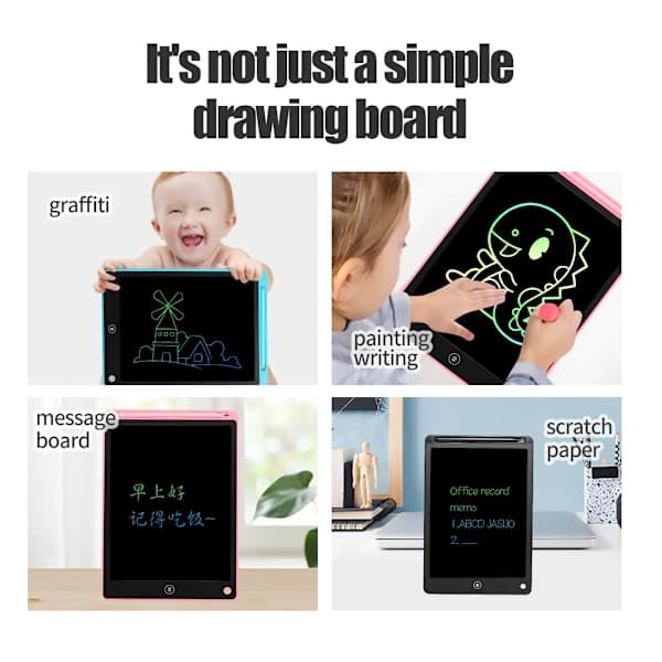 Digitalt tegnetablet kompatibelt med børn - Multi-farve LCD, 8,5 \" tablet +