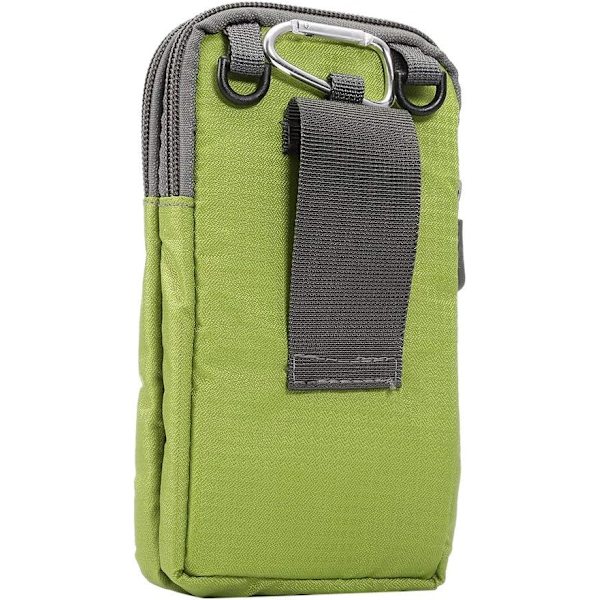 Skulderveske for mobiltelefon, 6,5 tommer Mini håndveske Sport Telefon Skulderveske Messenger Bag Lommer med låsbar karabinkrok Green