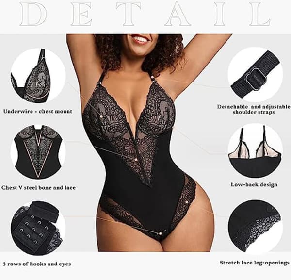 Blonder Shapewear Bodysuit for kvinner, magekontroll Bodysuit Curry Curry M