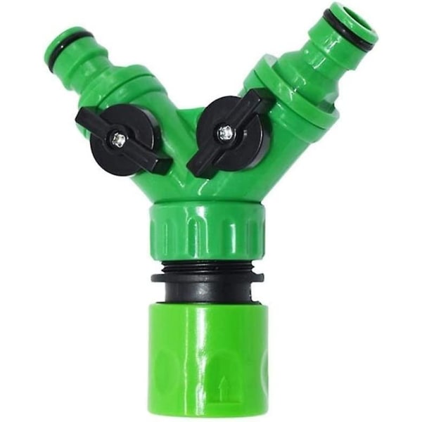 Durable Irrigation 2 Way Faucet Garden Faucet Irrigation Valve Hose Pipe Splitter 2 Way Quick Connector Adapter 1pcs Simple And Generous