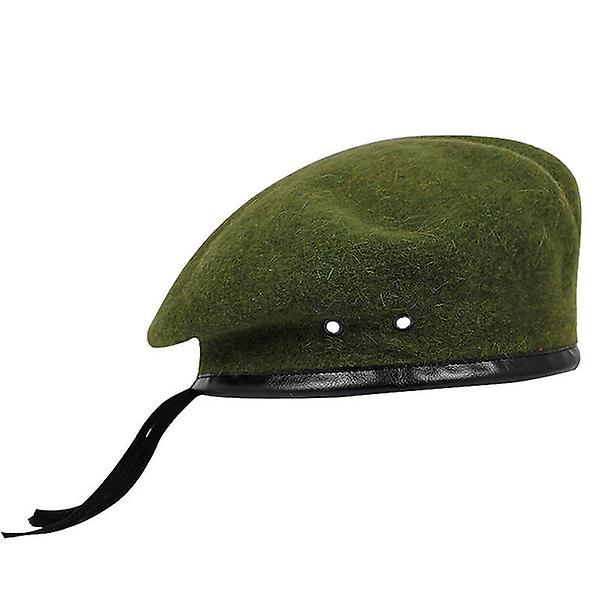 New Fashion Ull Basker Militär Cap Utomhussport Håll Varm Grön