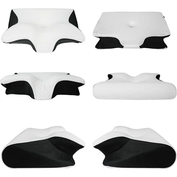 Ortopedisk Nackkudde Memory Foam Sovkudde för Nack- och Ryggsmärta black