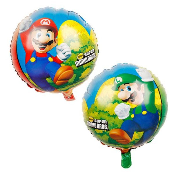 9-pack Super Mario aluminium ballong FOIL BALLONG Barnkalas