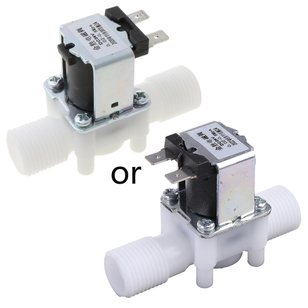 Elektrisk magnetventil Magnet N/c Vatten Luft Inlopp Flödesbrytare 1/2\" Dc 24v