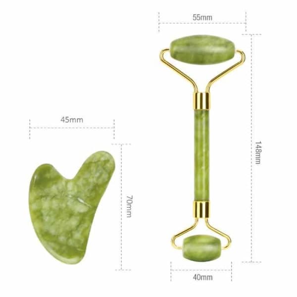 Gua Sha Massage Kit Stor Avancerad - Grön Grön