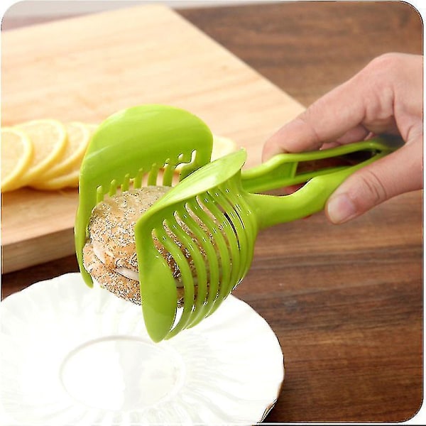 Plastisk manuel skæremaskine Tomatskærer Frugt Cutter Tomat Citron Cutter Assistent (3stk)