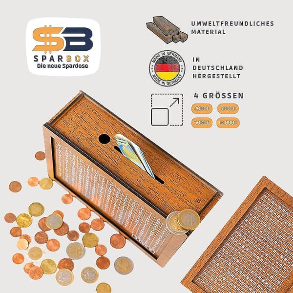 Sparlåda Spargrisar Med Sparmål Och Avkryssningsbara Nummer -
