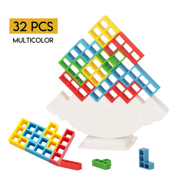 Balancerende byggeklodser stable spil - 32 klodser og base