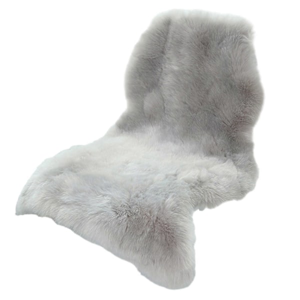Klassisk Mjuk Fuskfårskinnsmatta Vit Fluffig Områdesmatta Ryamatta Mattor För Sovrum Vardagsrum Gray