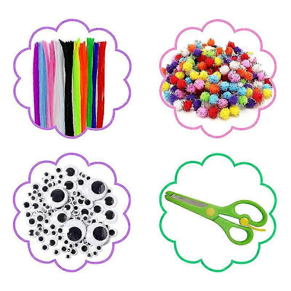 Konst- och hantverksmaterial för barn, DIY-konstset för småbarn - Allt-i-ett för DIY-konstmaterial