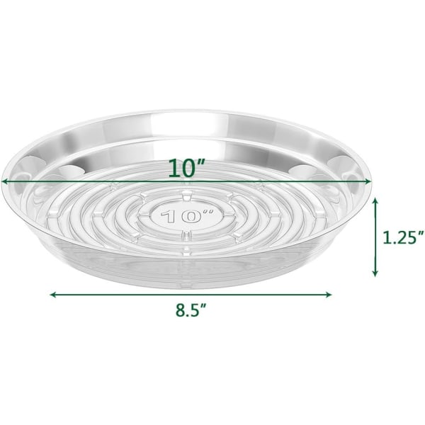 Selkeät Kasvien Aluslautaset Sisä- ja Ulkokäyttöön Puutarhakasveille Ruukku 10 kpl 10 tuumaa 25 cm