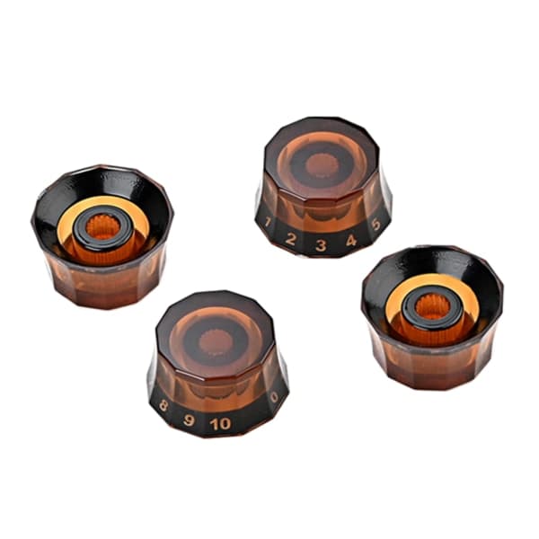 4 st elektrisk gitarr topphatt knoppar hastighetsvolym ton AMP-effektpedal kontrollknoppar gitarr potentiometer kontrollknoppar
