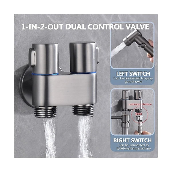 Mini Multi-funktion Hane Messing 1 Ind I 2 Ud Dobbelt Kontrol Vaskemaskine Krom Hane Til Vask M