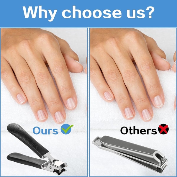 Nagelklippare för tjocka naglar, kraftiga tånagelklippare Stort handtag tå Nagelklippare för tjocka nageltånaglar män och kvinnor