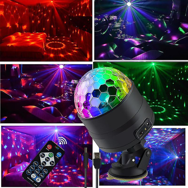Päivitä Täysvärit Disco Ball Light Dj Light Show Light Led Mini Party Light Decoration Valo Lahjavalo Magic Light Ääni Aktivoitu Autom.