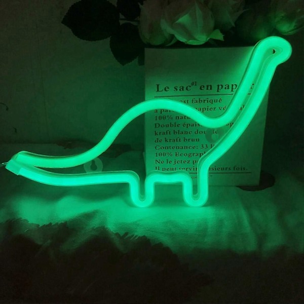 Dinosaur Dekor Lampe Veggkunst Skilt USB Drevet Bord LED Nattlamper for Soverom, Stue, Jul, Fest, Hjemmetilbehør