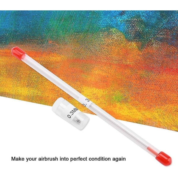 Airbrush-nåler og airbrush-dyser erstatning for praktisk airbrush-tilbehør (0,3 mm) Hy