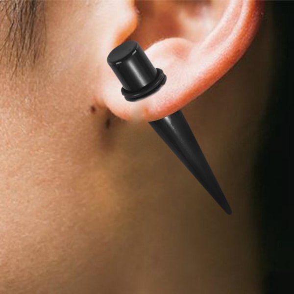 18 delar Ear Tapers Full Kit Akryl Earring Stretcher Tunnel (svart)