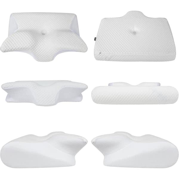 Ortopedisk Nackkudde Memory Foam Sovkudde för Nack- och Ryggsmärta white