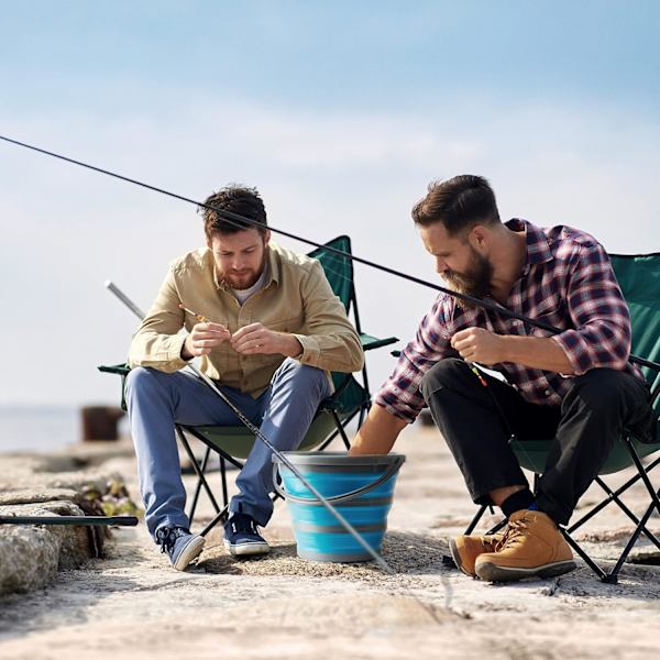 10 Liter Sammenklappelig Multi-use Bærbar Rengøring Fiskeri Camping Silikonespand, Pladsbesparende Design til Hjem & Udendørs - Sammenklappelig til 5cm