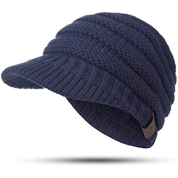 Talvinen lämmin poninhäntäpipo Navy