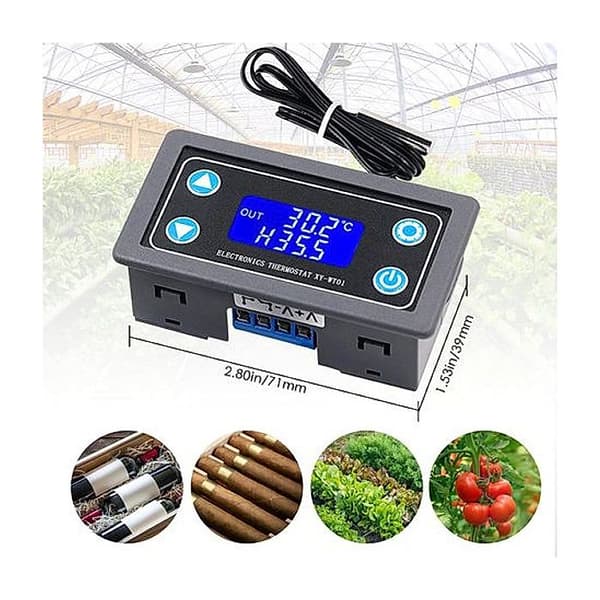 6-30V Digital Temperaturregulator LCD-display Termostat Kontrolmodul Præcisionskøling Varmepanel