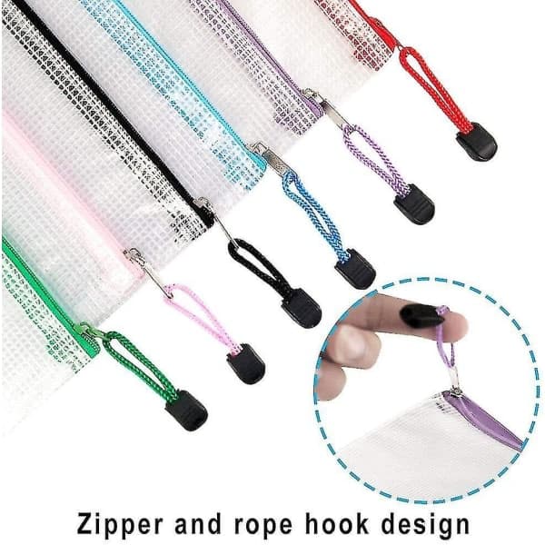 Muovitaskut - 24 kpl Muovitaskut Dokumenttitaskut A5 Ziplock-pussit Muovitaskut Lahja