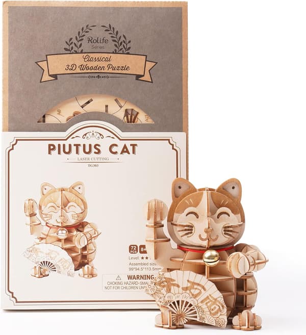 3D DIY trepuslespill, Lucky Cat modellsett
