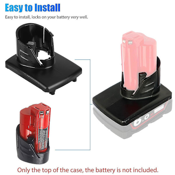 5 stk. Batteri Top Plastik Etui Udskiftning Passer Til Milwaukee M12; Kompatibel Med Milwaukee M12, Xc Cordless Værktøjer Xc 48