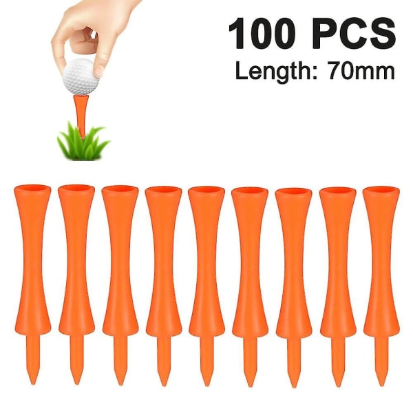 Johdonmukainen T-viistetty biohajoava 100 kpl T-paidat Golf Tackplast materiaali Oranssi