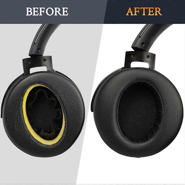 Öronkuddar Ersättning för Sony MDR-XB950 XB950BT XB950B1 Over-Ear Hörlurar med Mjukare Proteinläder Öronkuddar