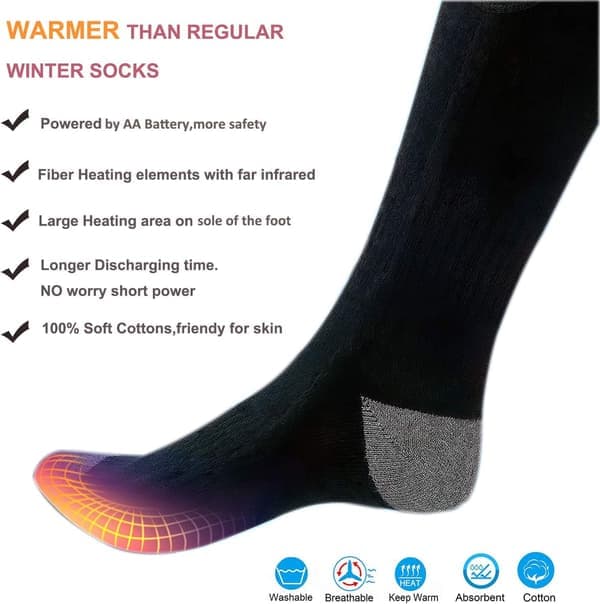 Elektriske batterioppvarmede sokker Grey