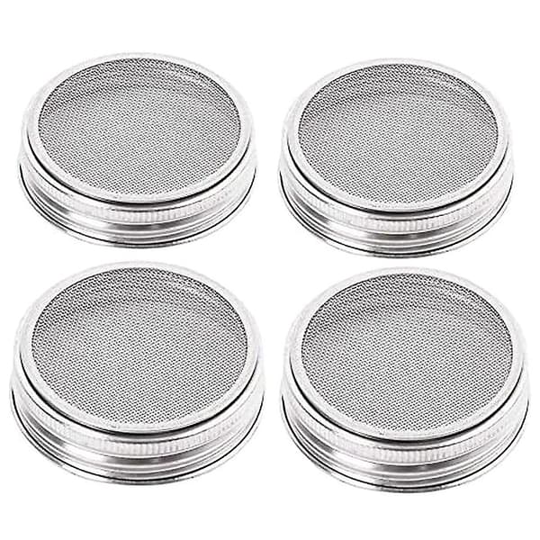 4 stk. Spiringslågfilter i rustfrit stål til Mason Jar