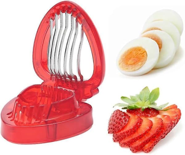 Jordbærkutter, eggkutter, jordbærkutter kjøkkenutstyr fruktkutter for baking og syltetøy