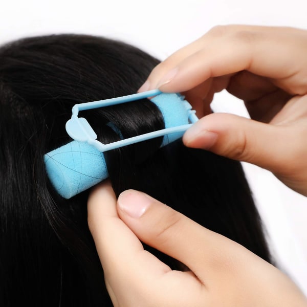36 kpl vaahtomuovisienikihartimet, joustavat hiustenmuotoilukihartimet hiusten muotoiluun - Blue