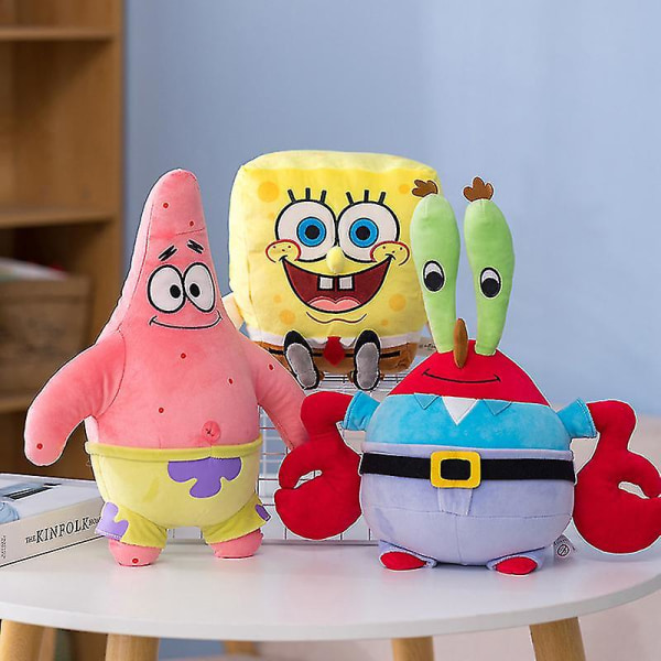 Spongebob, Patrick Star, plysdyr børns dukker fødselsdagsgaver til drenge og piger Patrick Star 11-13 cm pendant