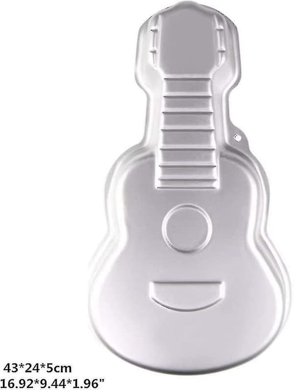 3D aluminium kakform DIY gitarrform bakform födelsedagstårta form köksartiklar kollegapresenter