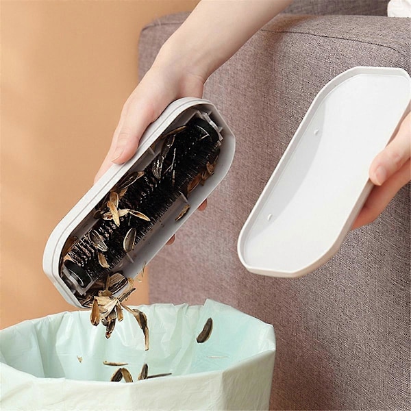 Søppeloppsamler Håndholdt Rullende Ergonomisk Børste Nøtteskall Søppelbørste Skrivebord Søppeloppsamler Teppe
