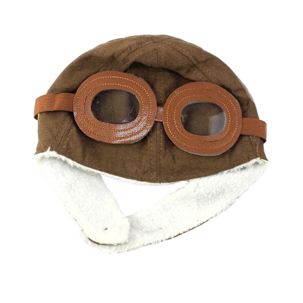 Cozy Kids Pilot Hat Varmt Fløjl Tegneserie Design Blødt Bomuld Klassisk Alsidig Pilot Hat Coffee