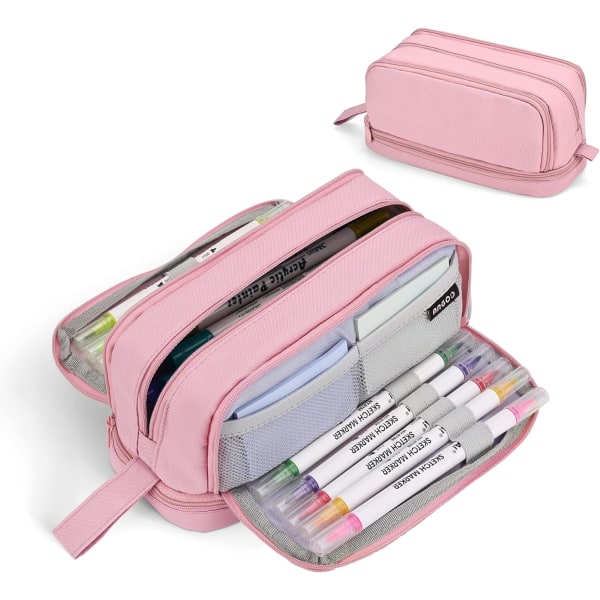 Large Capacity Pencil Pouch,Pink