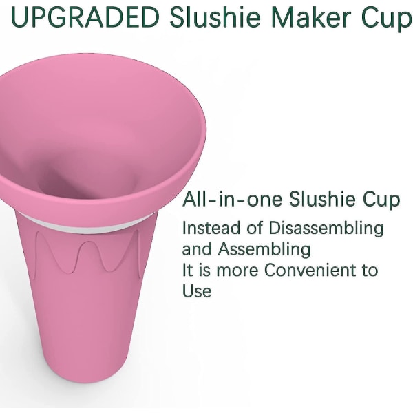 Slushie Maker Cup gør det selv Slushie Maker Ice Cup Pinch Cup Sommer Cooler Smoothies Cup Dobbeltlags Squeeze Cup Slush Maker Cup til børn og voksne (li