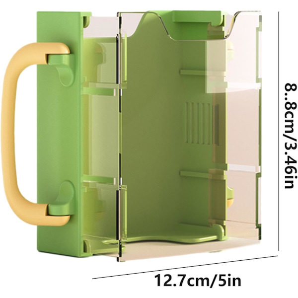 Klemmefri poseholder, lekkasjesikker juiceposeholder, justerbar, bærbar drikkeholder med håndtak, vannflaskeholder for hjem og reise Green