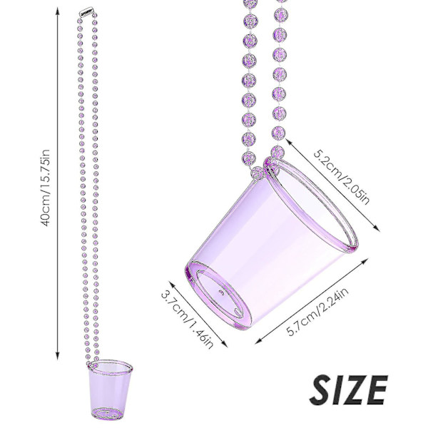12 stk Brudeskudd Glass Halskjede, Team Brud Skudd Glass Kjede, Brud Plast Kopper Perler 100% Ny