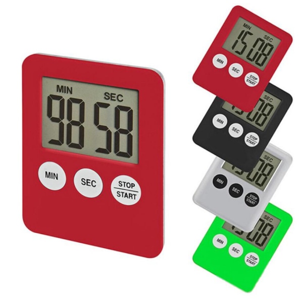 Digital timer med magnet - Kök Timer - Green