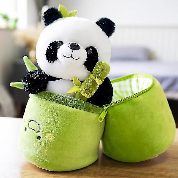 Simuloitu bambuputki Panda-nukke Mukava pehmuste Täytetty Tyyny Lapsille Pojille Tytöille Panda 30CM