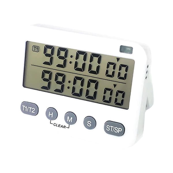 Dobbel Digital Timer, Kjøkkentimer for Nedtellingstimere for Matlaging