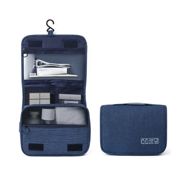 Matkailu Toiletries Kosmetiikka Organizer - Navy blue